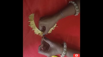 HOW TO MAKE DOUBLE LAYER LACE NECKLACE । #short youtube shorts # MARRIAGE SPECIAL NECKLACE IDEA ।।
