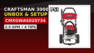 Craftsman CMXGWAS020734: 3000 PSI Pressure Washer Unboxing & Assembly (Step-By-Step)