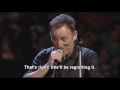 Bruce Springsteen about getting dumped (I&#39;m going down)