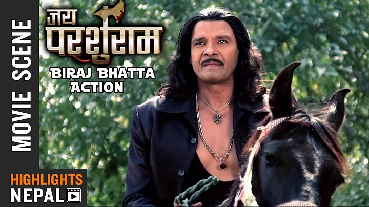 Biraj Bhatta Action Scene - Nepali Movie JAI PARSH...