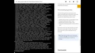 Using Logs to Help You Track Down an Issue in Linux Coursera July 2022