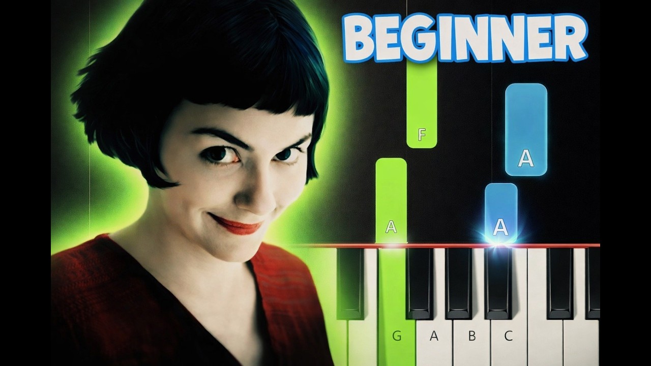 Comptine D'un Autre - Yann Tiersen / PIANO BEGINNER TUTORIAL