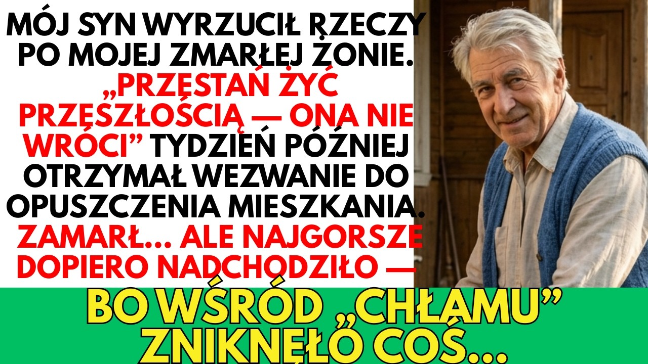 -To jest chłam. Ona nie wróci!— syn WYRZUCIŁ rzeczy po zmarłej żonie. Ale już po godzinie pożałował…