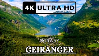 Geiranger Norway, 4K Drone Footage