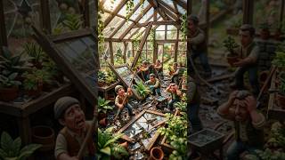 Tiny Workers Save a Broken Greenhouse! 🌱 Mohaymen Ai Tech Video#Shorts #trending #viral #explore #ai