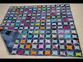 Faux Cathedral Window Quilt as you go Demin