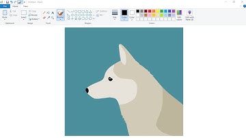 How to draw in Ms Paint | Dog Art Drawing | Ms Paint Drawing Ideas.