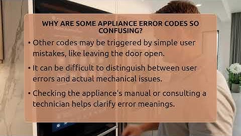 Why Are Some Appliance Error Codes So Confusing? - Home Appliance Report