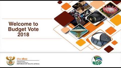 Department of Communications 2018/19 Budget Vote promo