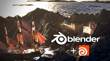 Blender and Houdini Flip Fluid Beach Wave Simulation - Cinematic