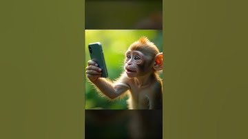 Funny Monkey with Mobile #funnymonkeywithmobile #funniestmonkey #funnybideo