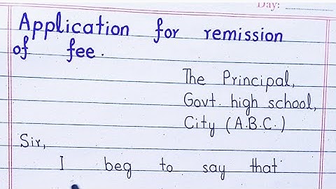 “How to Apply for Remission of School/College Fees | Official Application Format Explained”