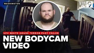 Bodycam footage of police approaching alleged terrorist at his home shows concerned family