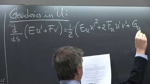 Differential Geometry - Claudio Arezzo - Lecture 18