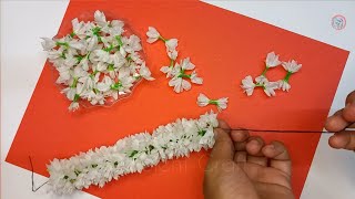 Jasmine Gajra Gajra Making With Tissue Paper