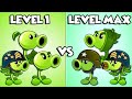 PvZ 2 Challenge - 100 plants level 1 Vs 25 plants level max Vs Deep Sea Gargantuar Zombie Level 10