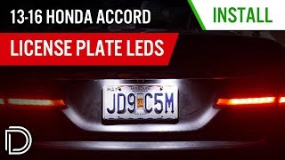 How to Install 2013-2016 Honda Accord License Plate LEDs | Diode Dynamics -  YouTube