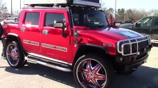 METALLIC WRAPPED H2 WITH HUGE MMATS SYSTEM Golden Hummer H2 Red I Wrapping And Modifications