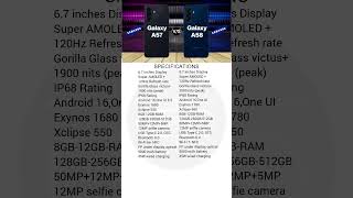 Samsung Galaxy A57 5G vs Samsung Galaxy A58 5G