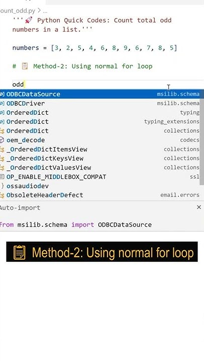 Python Project Tutorials: Count total odd numbers in a list - YouTube