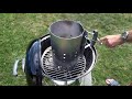 Weber compact kettle 47  chemine dallumage et briquettes 1re utilisation