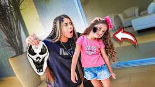 I TOOK OFF THE MASK AND FOUND SOMETHING BLACK ON HER FACE!! (Story)