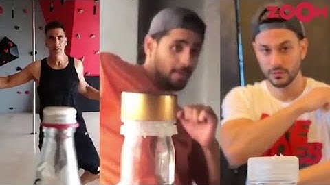 Bollywood stars take the Bottle cap challenge | Insta Zoom
