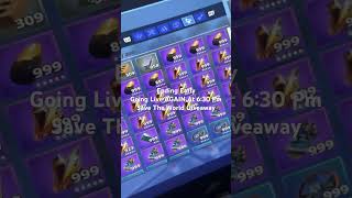 Save The World Giveaway Today At 630Pm