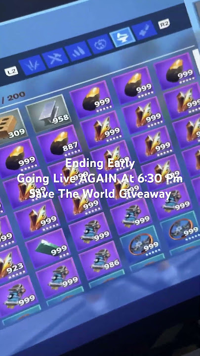 Save The World Giveaway Today At 6:30pm #live #fortnite #savetheworldgiveaway #stw