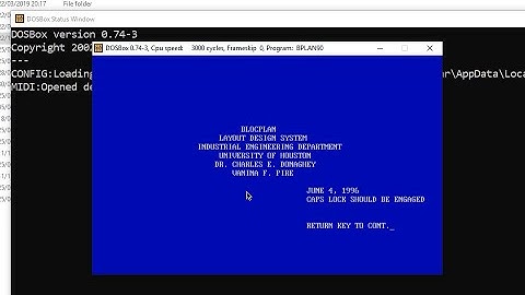 PANDUAN PENGGUNAAN BLOCPLAN MENGGUNAKAN DOSBox - Facility Design