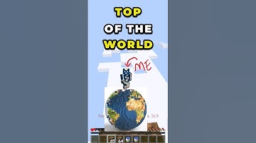 Minecraft water bucket MLG from max building height #shorts