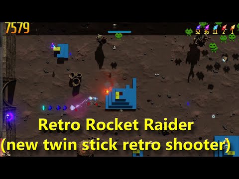Retro Rocket Raiders Gameplay (twin stick shooter NEW for 2023) #twinstickshooter