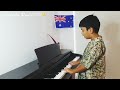 Australian national anthem on piano by hridaan australia day