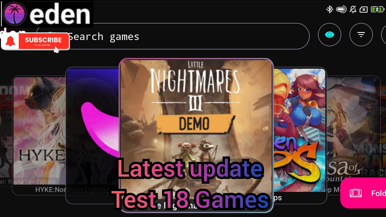 Latest update | Test 18 Games | Eden Emulator on android.