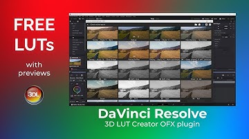 LUT Manager in DaVinci Resolve. FREE LUTs with previews in 3DLUTCreator OFX plugin.