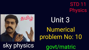 Numerical problem no:10||Laws of motion||Unit 3||STD 11 Physics||sky physics