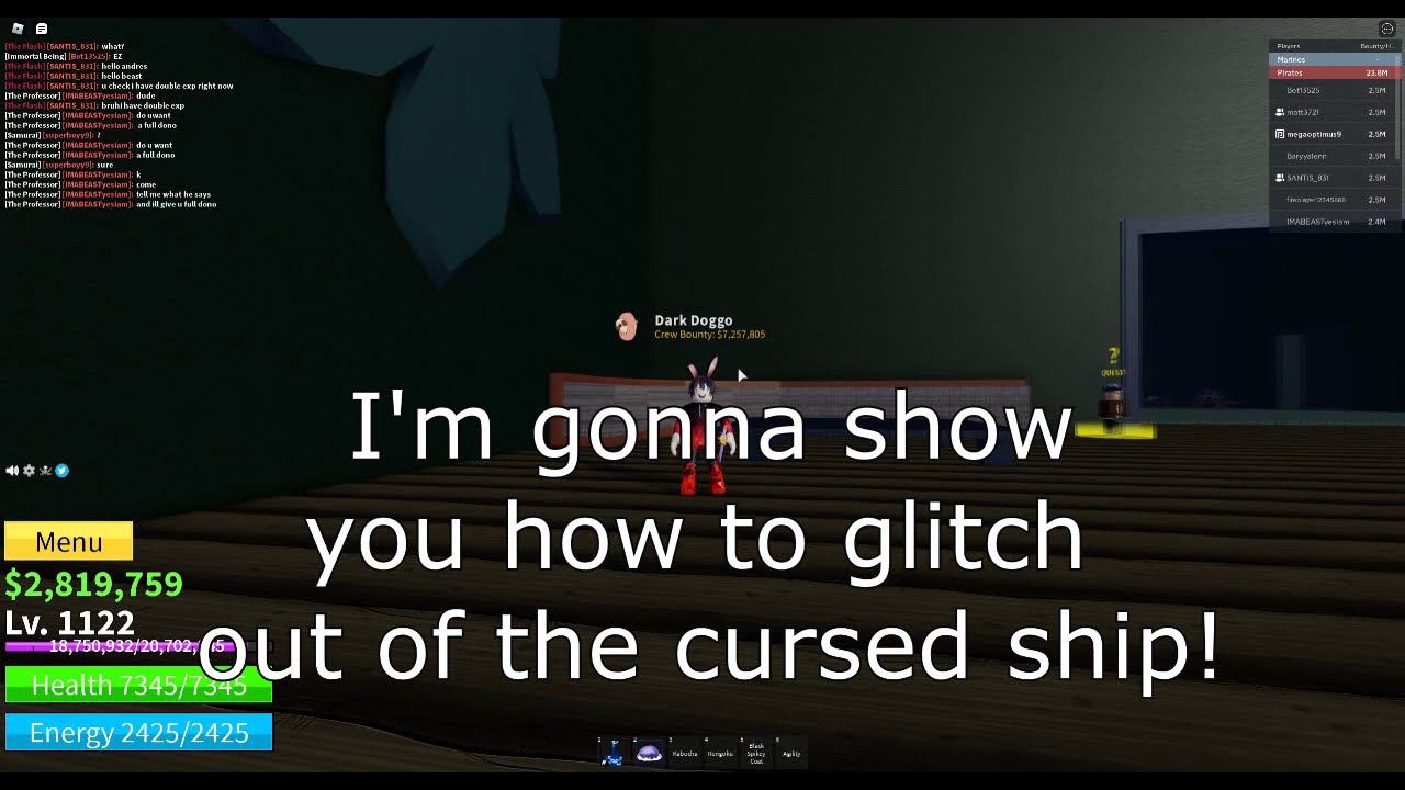 How to glitch out of the cursed ship in Blox Fruits! YouTube
