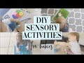 DIY Baby Sensory Ideas 6-12 Months | Messy and Clean Options