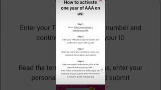 T-Mobile|| Free AAA Membership for a Year 👨🏽‍🔧