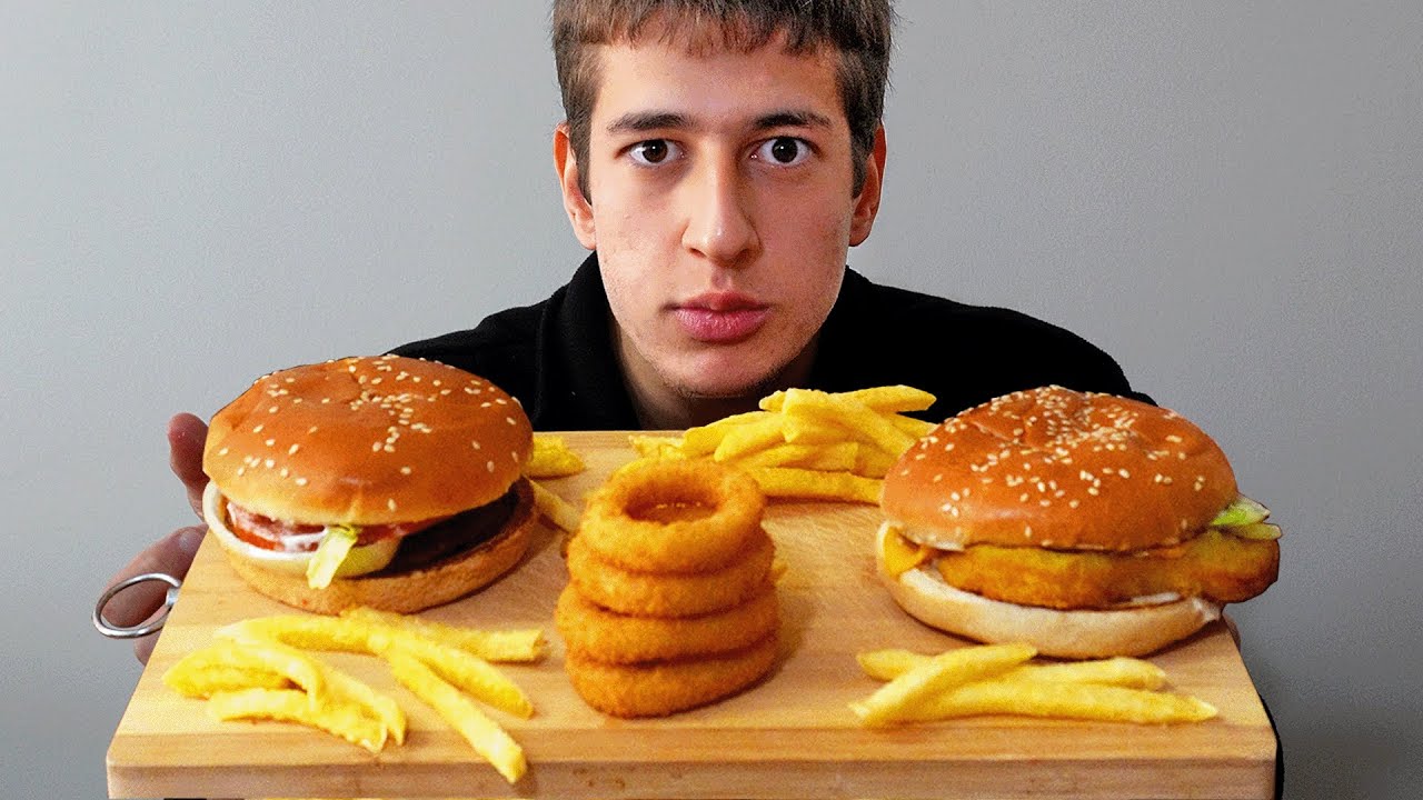 ASMR EATİNG DOUBLE WHOPPER & CHİCKEN BİG BURGER