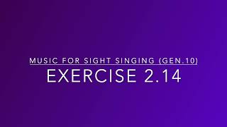Exercise 2.14 - Music for Sight Singing