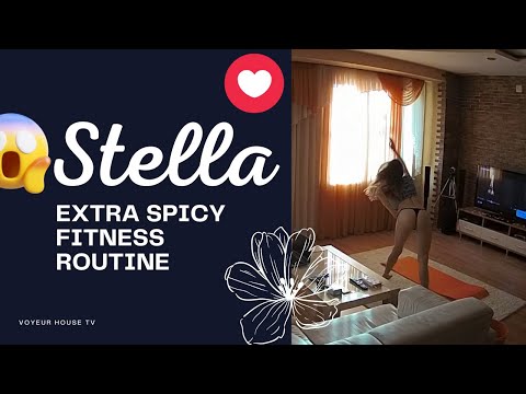 Stunning Stella workout at Voyeur House Cameras