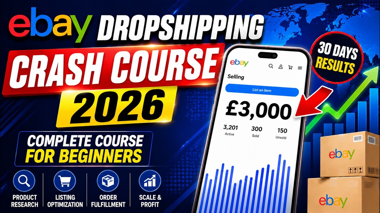 Amazon to eBay Dropshipping Complete Crash Course 2026 | Beginner to ...