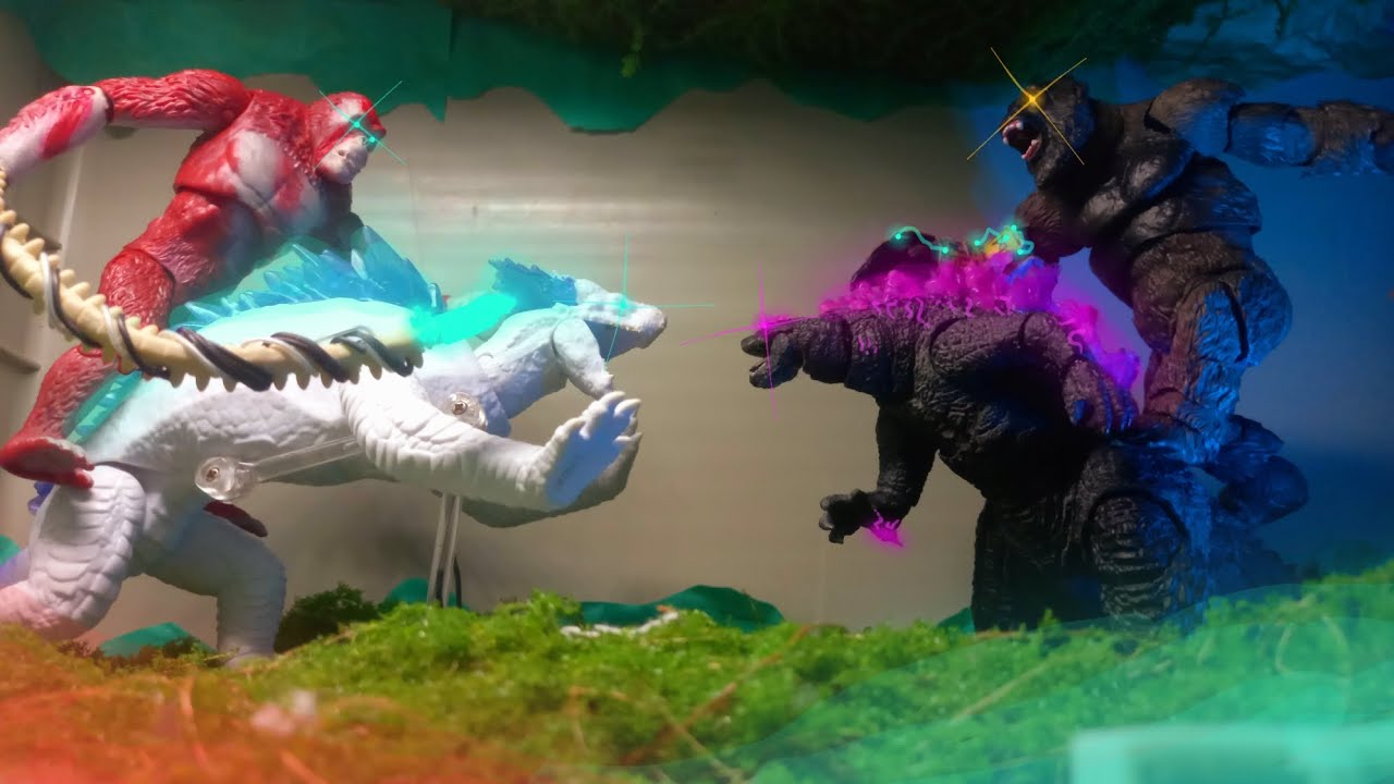 Godzilla x Kong The New Empire, an Epic Battle Stop Motion. (Part 1 ...