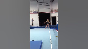 Front handspring front layout on floor