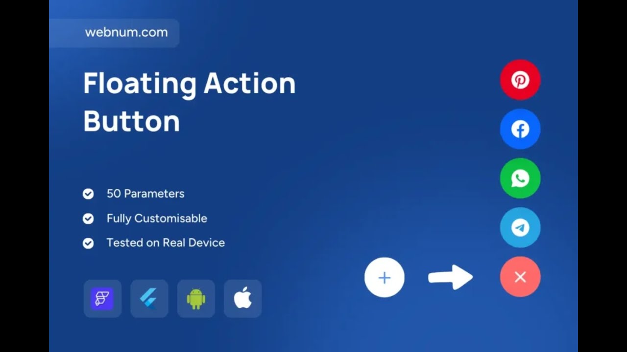 FlutterFlow Floating Action Button Widget ⭐ Multi-Action FAB 🌟 # ...