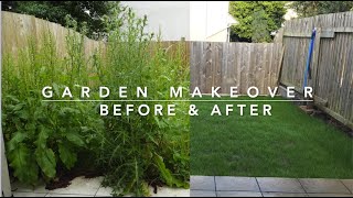 Small Overgrown Garden Makeover | Transformation Before and After time lapse