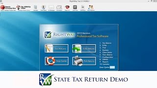 RightWay State Tax Return Demo Video