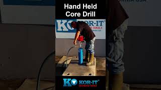 Handheld Core Drill Cuts Clean Through Concrete! #concretedrilling #coredrill #constructionlife