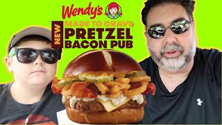 Tasting Wendy's NEW Pretzel Bacon Pub Cheeseburger